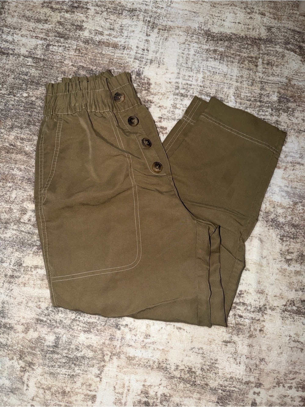 ZARA army green loose pants